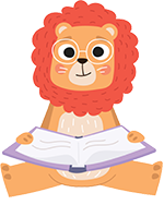 Il leone legge un libro