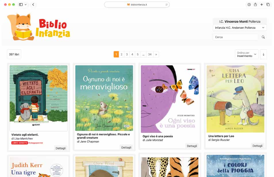 L'app di Biblioinfanzia nel browser